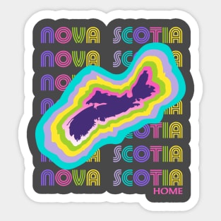 80s Retro Nova Scotia Pop Art Sticker